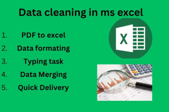 do separate,  organize , clean and merge data in 24 hours