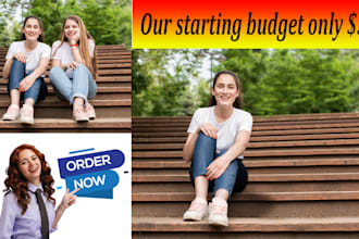 remove object, double chin with professional photoshop editing