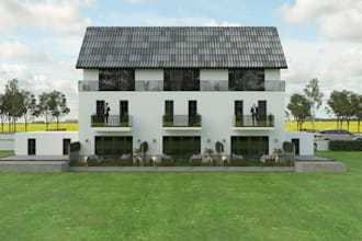 do 3d modeling, realistic architecture rendering, and 3d visualization