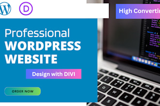 design wordpress website with premium theme and elementor pro
