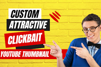 design attractive clickbait youtube thumbnail