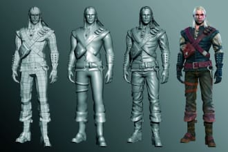 create 3d character modeling, 3d character design, 3d rendering, character rig