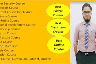 prepare online course, course curriculum, course outline