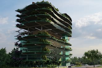 3d modelling and take realistic renders for large scale architecture, planning
