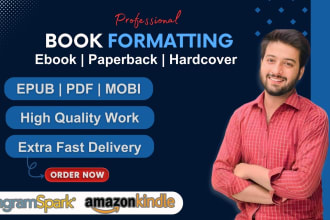 do paperback and kindle book formatting for KDP amazon