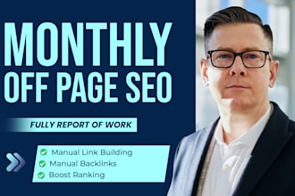 do monthly off page SEO service of your website google top ranking