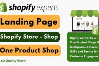 design shopify store, 1 product shop or shopify landing page arabaic rtl version