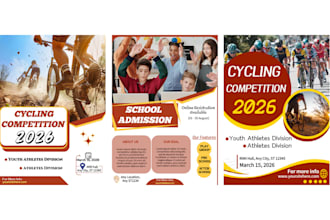 design professional competition or event flyer and poster