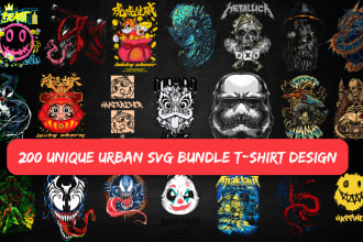 provide 200 urban svg tshirt design bundle