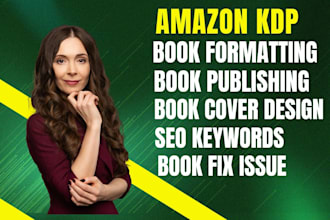 book publishing on amazon kdp, book formatting kindle publishing, illustration
