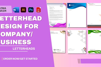 design professional letterhead with an editable format