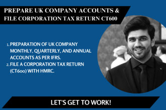 prepare UK company accounts and corporation tax return ct600
