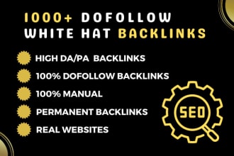 create high quality dofollow 1000 seo backlinks for google top ranking