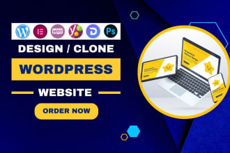 design or copy clone any website into wordpress