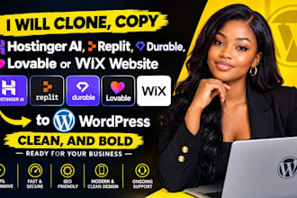 clone, copy hostinger ai, replit, durable, lovable or wix website to wordpress