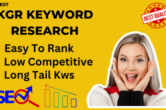 research best kgr keywords for fast rank on google
