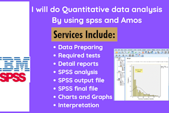 do quantitative data analysis by using spss amos with report writing