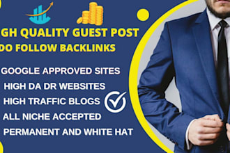 high quality guest post backlinks da 50 DR 50