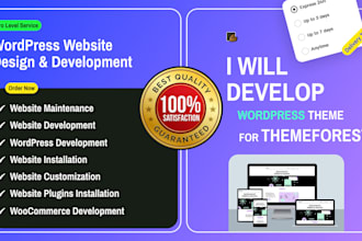 develop wordpress theme for themeforest