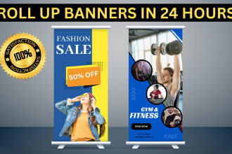 create a unique standee banner design in 24 hours