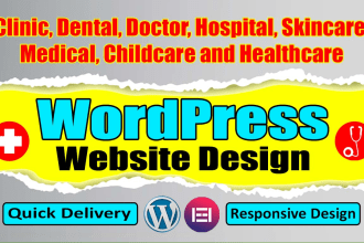 build clinic, dental, doctor, hospital, skincare, medical and healthcare website