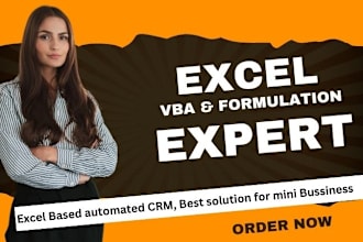 create this mini CRM application and customer manager in excel with vba expertis