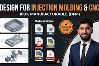 design mechanical products for injection molding and cnc machining