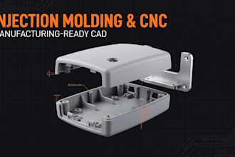 do 3d cad modeling and dfm for injection molding, cnc and 3d printing