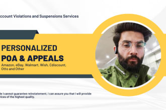 write poa amazon account reinstatement and section 3 suspension