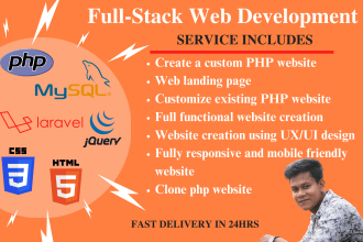 develop php website php bug fix codecanyon php script as a php laravel developer