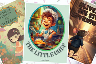 design your children book cover using ai