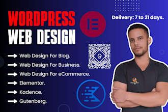 do the web design of your site in wordpress