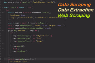 do data scraping, website scraping, data extraction using nodejs, python