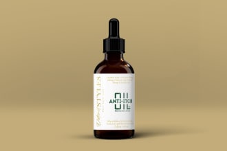 do latest cosmetic, oil, skincare label and packaging design