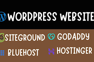 build ecommerce and wordpress website on namecheap, godaddy, ionos, bluehost
