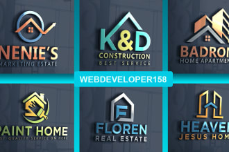 design  property, construction,   real estate home logo