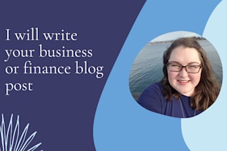 write your business or finance blog post