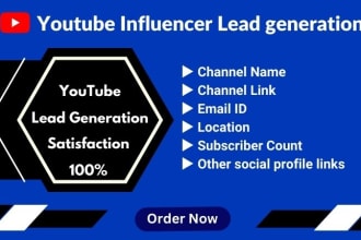 do youtube influencer lead generation and email list collection