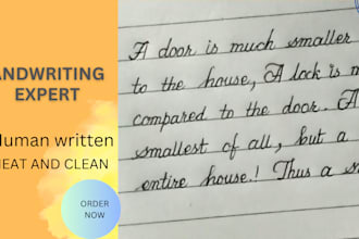 delicately handwrite any documents, letters and study notes