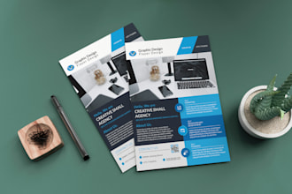 design creative flyer design with illustrator