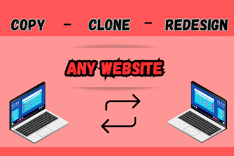 make the exact copy, redesign or clone of any website