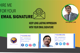 do email signature with web and social media links