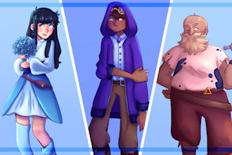 draw a character reference sheet