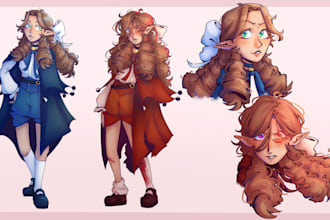 draw a character reference sheet