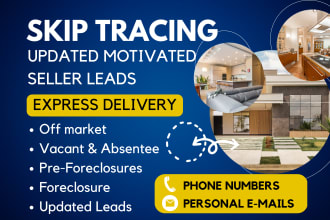 provide motivated seller real estate leads with skip tracing