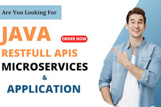 provide java spring boot, restful apis and web application