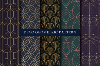 design unique geometric art deco  patterns for you