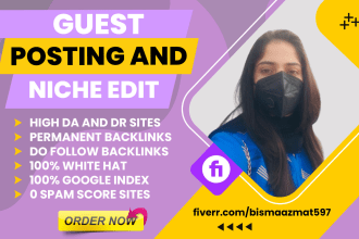 do guest post niche edit services on high da DR sites with do follow backlinks