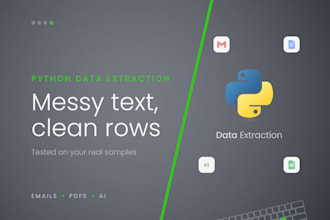 do python data extraction from emails and pdfs