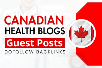 do guest post in canadian health blog, domain authority 50